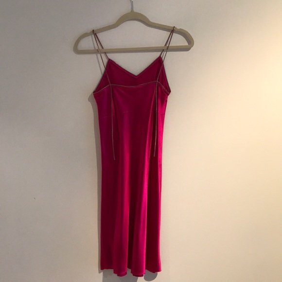 Helmut Lang XS Pink Silk Zippered Dress - New - Picture 2 of 2